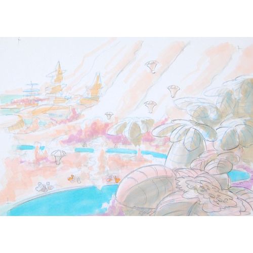 Dessin Preparatoire Original Les Monde Engloutis Arkadia 1984