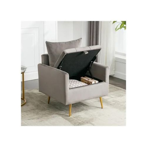 Chaises, Fauteuils Et Ottomans Modernes Et Minimalistes En Velours Avec Espace De Rangement