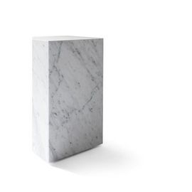 Audo - Table Plinth  - Marbre Blanc - Grand  - Blanc