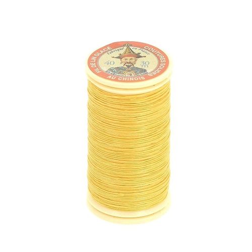 Fil Lin Glacé 30 M ¿ Fil Au Chinois ¿ N° 40 ¿ Fil De Lin Retors, Lisse, Résistant. Color : 363 Jaune