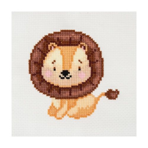 Mini Kit Point De Croix Lion - 12 X 12 Cm - Trimits Taille : 12 X 12 Cm. Color : Multicolore