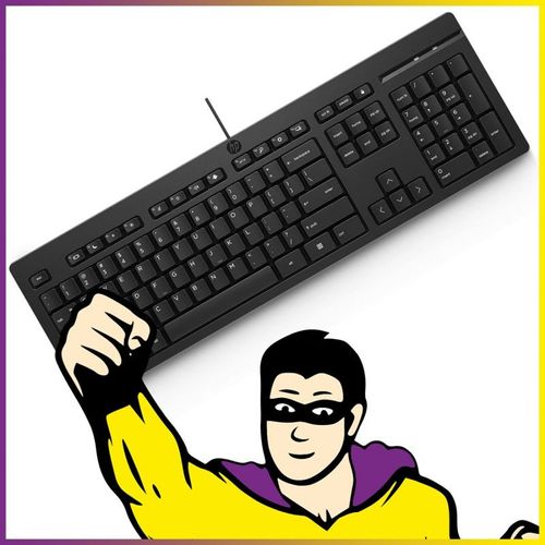 Clavier PC AZERTY USB HP PH0U KU-1469 SK-2120 KBAR211 105 Touches Noir