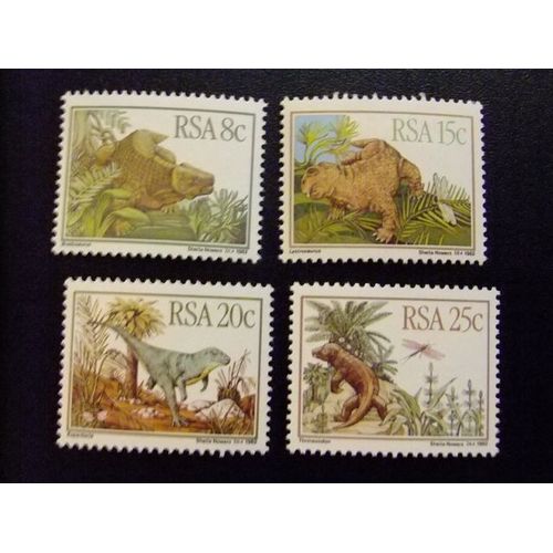 48 Afrique Du Sud Rsa 1982/ Animaux Préhistoriques / Yvert 527 / 530 Mnh