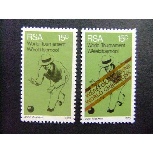 48 Rsa Afrique Du Sud 1976 / Tournoi Mondial De Bowling / Yvert 397 + 400 Mnh