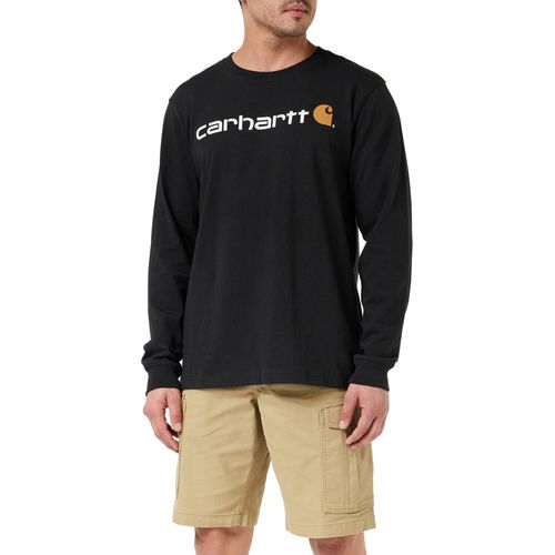 Carhartt - Core Logo L/S - Haut À Manches Longues Taille L, Noir