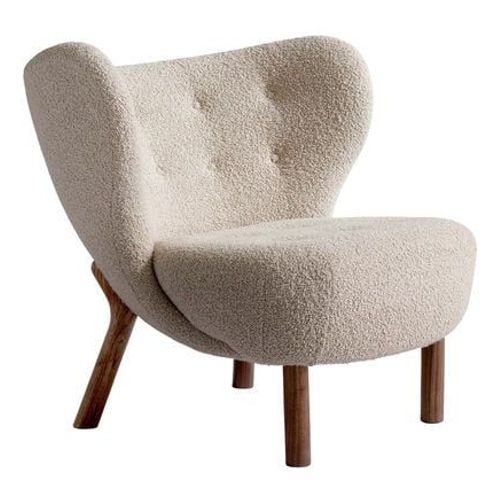Andtradition - Fauteuil Little Petra Vb1 - Noyer Huilã© - Karakorum 003  - Beige