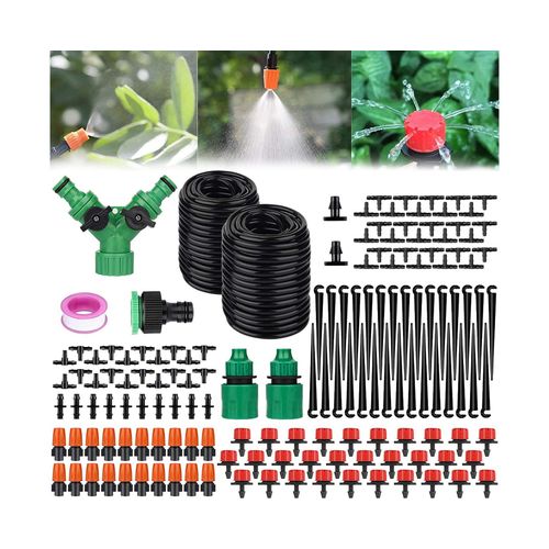 Kit d'irrigation goutte-à-goutte automatique 149 pièces pour plantes de jardin - Système d'arrosage complet avec tuyau de 30 m et accessoires