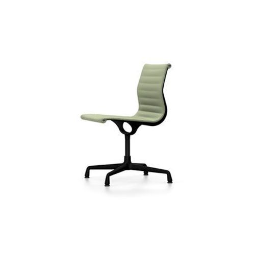 Vitra - Chaise En Aluminium - Ea 101 - Noir Profond - Hopsak - Ivoire/Forest  - Vert