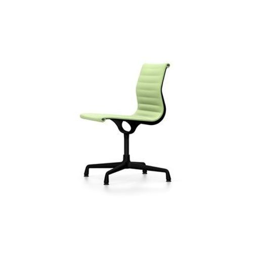 Vitra - Chaise En Aluminium - Ea 101 - Noir Profond - Hopsak - Vert Prairie/Ivoire  - Vert