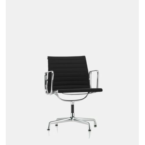 Vitra - Chaise En Aluminium - Ea 108 - Poli - Hopsak - Noir - Patin Pour Sols Durs  - Noir