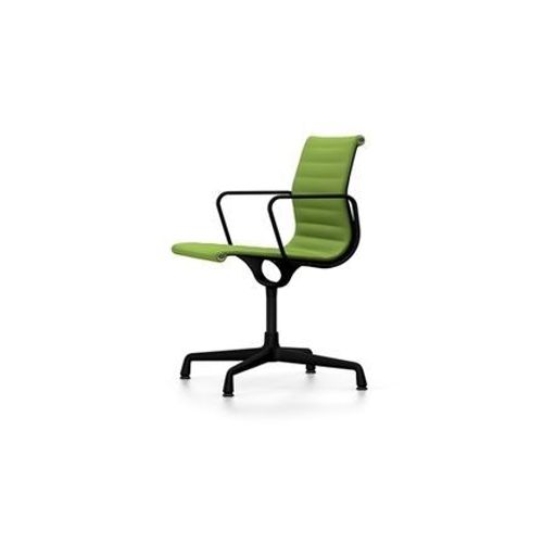 Vitra - Chaise En Aluminium - Ea 104 - Noir Profond - Hopsak - Vert Prairie/Forest  - Vert