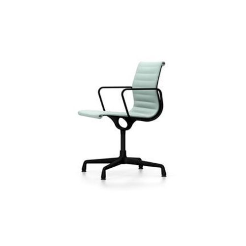 Vitra - Chaise En Aluminium - Ea 104 - Noir Profond - Hopsak - Menthe/Ivoire  - Vert