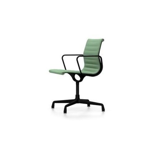 Vitra - Chaise En Aluminium - Ea 104 - Noir Profond - Hopsak - Menthe/Forest  - Vert