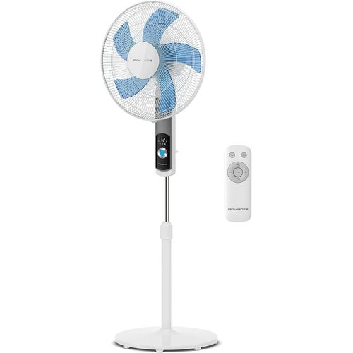 LETNERNY-Turbo Silence, Ventilateur Sur Pied, Silencieux, Puissant, Design Durable, Écoénergétique, Timer 12H Vu5650F0, Blanc