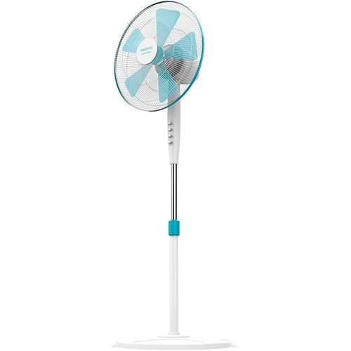 LETNERNY-Energysilence 500 Ventilateur Sur Pied 40 W, 5 Pales De 40 Cm De Diamètre, Oscillant, 3 Vitesses, Hauteur Réglable 110-130 Cm, Moteur En Cuivre (Blanc | 110-130 Cm)