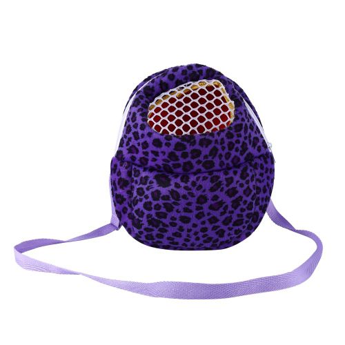 Sac De Transport Court En Peluche Pour Animaux De Compagnie, Pour Hamster, Rat, Chinchilla, Furet, Produits D'exterieur (Leopard Violet M)