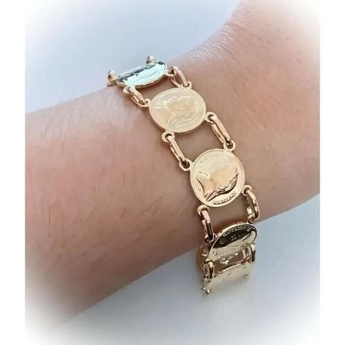Bracelet Imitation Pièces Imitation Louis D' Or Plaqué Or Bijoux