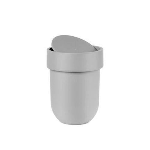 Umbra - Lot de 2 poubelles de salle de bain avec couvercle rotatif TOUCH  - Gris