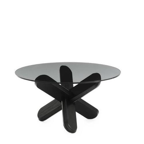 Normann Copenhagen - Table Basse Ding - Verre Fumé - Chêne Noir - Noir