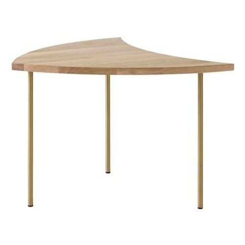 Andtradition - Table D'appoint Pinwheel - White Oiled Oak - Laiton - Marron