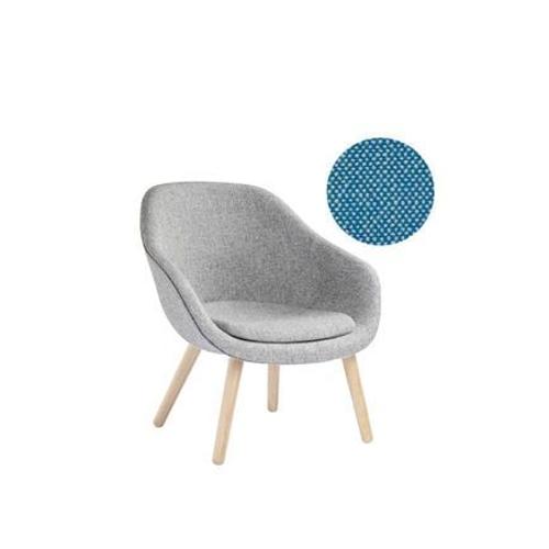 Hay - About A Lounge Chair Low Aal 82 - Hallingdal 840 - Beige/Turquoise - Chêne Savonné - Bleu