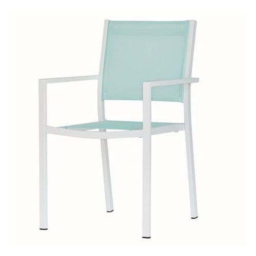 Jan-Kurtz - Fauteuil Empilable Fiam Aria - Blanc/Aqua - Multicolore