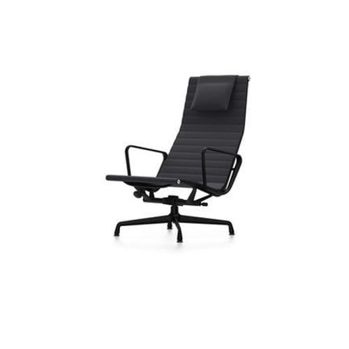 Vitra - Chaise En Aluminium - Ea 124 - Noir Profond - Hopsak - Noir - Noir