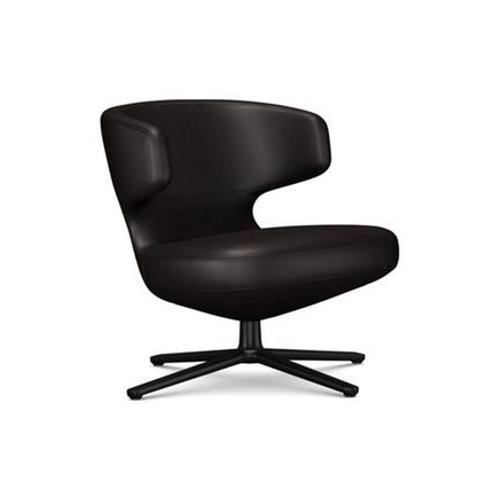 Vitra - Fauteuil Petit Repos - Noir - Cuir Chocolat - Marron