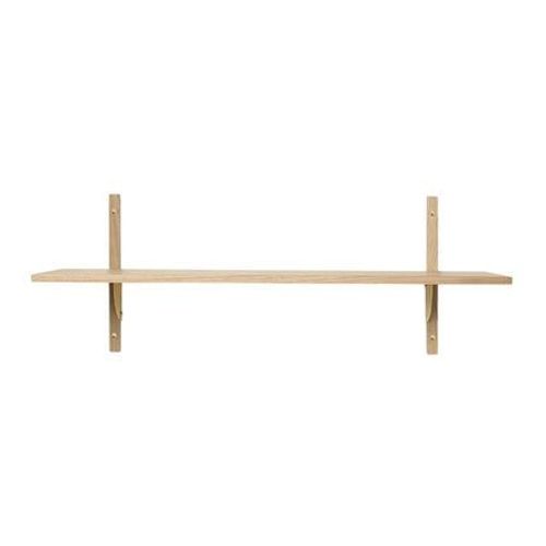 Ferm Living - Étagère Sector - Chêne - Laiton - 1 Étagère - Large - Beige
