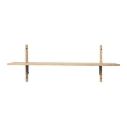 Ferm Living - Étagère Sector - Chêne - Laiton Noir - 1 Étagère - Large - Beige