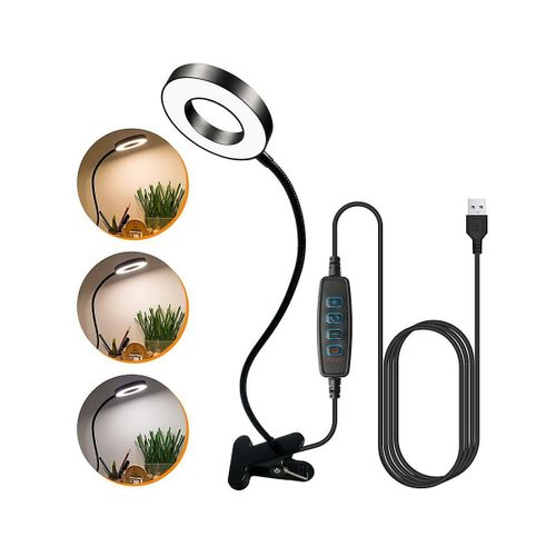 48 Led Desk Lamp Clip On Desk Lamp 360flexible Reading Table Light Eye-Caring Usb Clamp Lamp For B