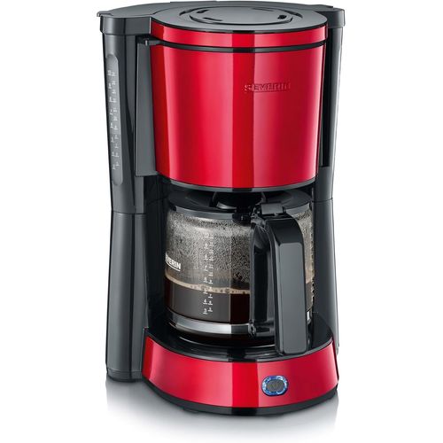 LETNERNY-Cafetière Filtre ""Type"", 1 000W, 1,4L, Juqu'À 10 Tasses, Porte-Filtre Amovible, Système Anti-Goutte, Noir/Rouge, Ka 4817