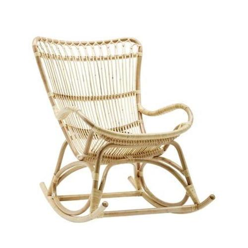 Sika-Design - Rocking Chair En Rotin Naturel - Jaune