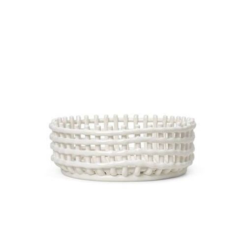 Ferm LIVING - Ceramic Centrepiece - bleu - Blanc