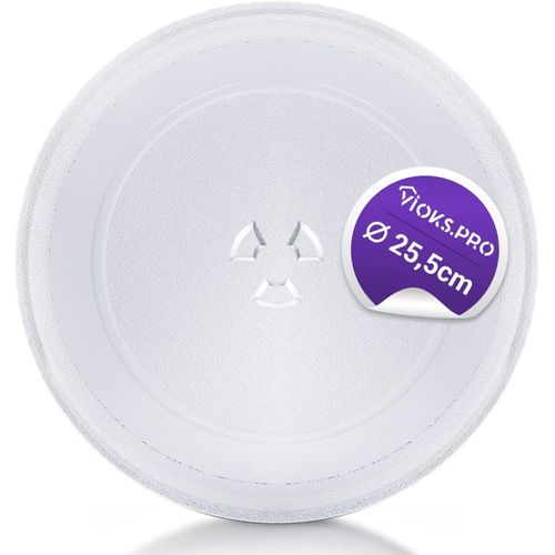 Plateau Tournant De Rechange Pour Micro-Ondes Bosch 11002491 Ø 255 Mm Plateau Tournant De Rechange Pour Micro-Ondes Assiette En Verre Universel[MAC0623]