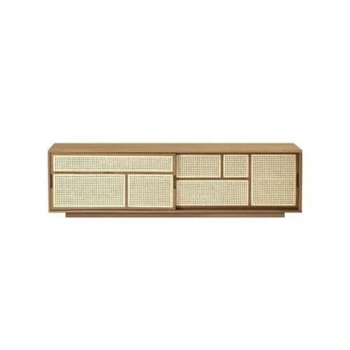 Design House Stockholm - Buffet Air - Bas - Chãªne/Cane  - Marron