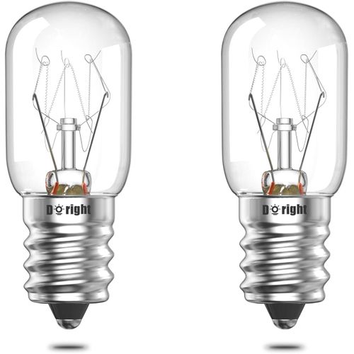 E14 15W Ampoules Pour Four, Bis 300 Grad, 15W Ampoules À Sel 2700K Blanc Chaud E14 Ampoule À Sel, E14 Ampoule Pour Réfrigérateur, Ac220-240V[MAC1402]