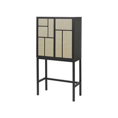 Design House Stockholm - Buffet Air Cabinet  - Noir/Cane  - Noir