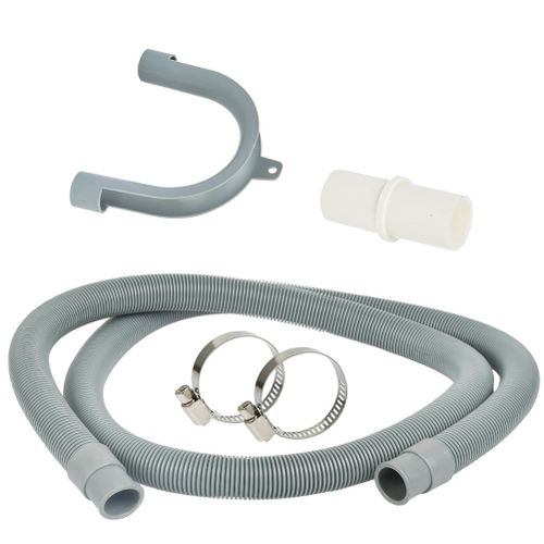 Tuyau Vidange Machine À Laver 1,5M Tuyau De Vidange Universel, Rallonge De Tuyau De Vidange Pour Tuyau De Lave-Linge, Avec Support Et Colliers De Serrage, Rallonge De Tuyau De Lave[MAC1818]