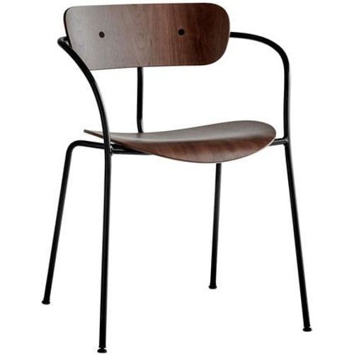 Andtradition - Chaise Pavilion Av2 - Noir - Noyer Laqué - Marron
