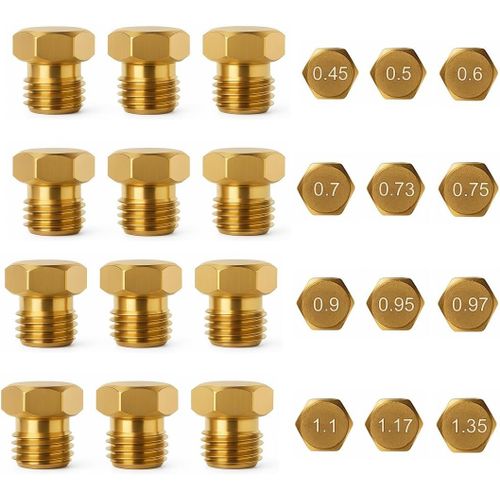12 Pièces Gicleur Gaz Butane Universels, Injecteur De Gaz Gicleur Bouteille Kit De Conversion, Gpl Bouteille Gicleur Brûleur Pour Cuisinière À Gaz De Brûleur Au Propane 12 Tailles[MAC1850]