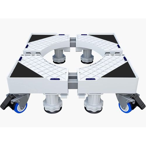 Support De Machine À Laver - Base Réglable Mobile Multifonction Avec Roulettes Pivotantes Verrouillables De 4 X 2 Et 8 Pieds Solides Pour Lave-Linge, Sèche-Linge Et Réfrigérateur ([MAC2076]