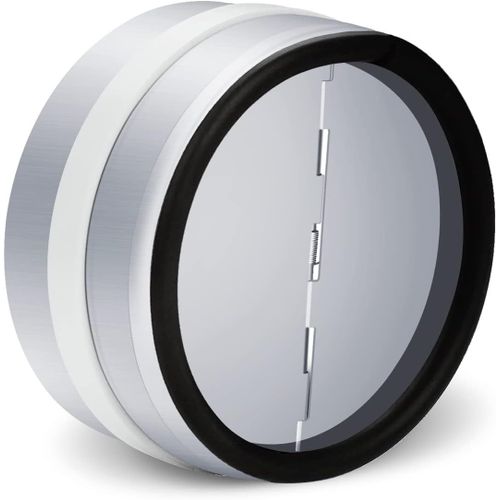 Clapet Anti-Retour Dn 100 Mm Hotte Aspirante En Acier Galvanisé Avec Clapets En Caoutchouc D'Étanchéité En Aluminium, Vanne À Boisseau Sphérique[MAC0445]