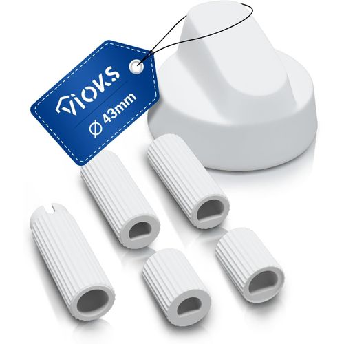 Bouton Rotatif Universel De 43 Mm De Diamètre Pour Cuisinière Blanc Avec 5 Adaptateurs ¿ Accessoires De Cuisinière En Plastique ¿ Boutons & Interrupteurs Pour Fours Et Cuisinières[MAC0859]