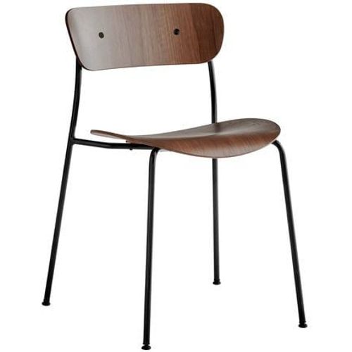 Andtradition - Chaise Pavillon Av1 - Noir - Noyer Laqué - Marron