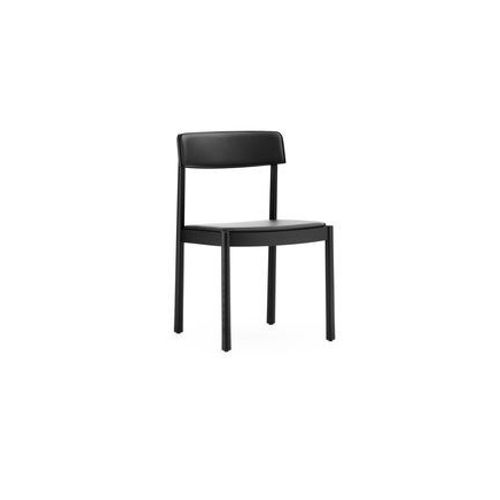 Normann Copenhagen - Chaise Timb - Noir - Cuir Noir  - Noir