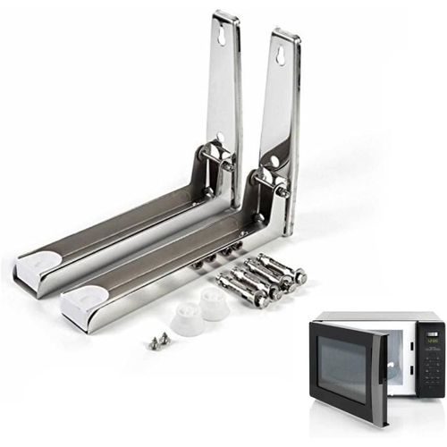 Supports De Micro-Ondes Mural Étagère Universelle En Acier Inox Support Montage Mural Étagère Four À Micro-Ondes Réglable Rabattable Accessoires De Cuisine[MAC1704]