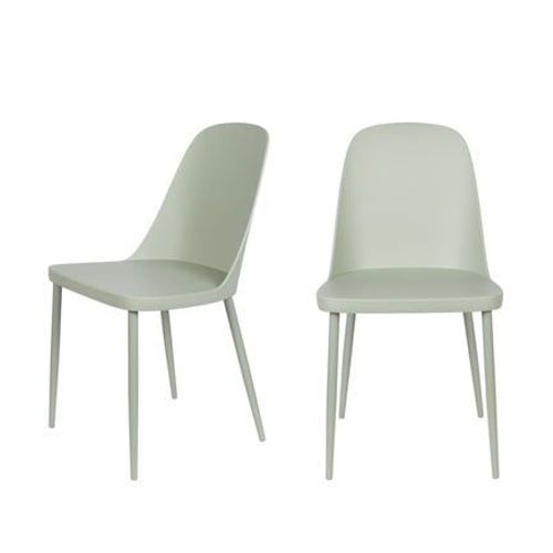Drawer - Pip - Lot De 2 Chaises En Résine Et Métal - Bleu