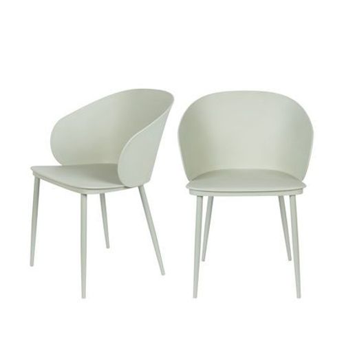 Drawer - Gigi - Lot De 2 Chaises En Résine Et Métal - Bleu
