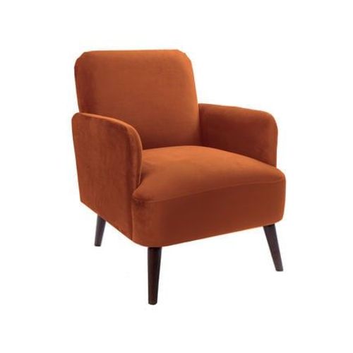 Drawer - Brooks - Fauteuil Rétro Velours - Orange